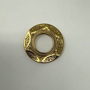 Vintage Signed Lieba USA Gold Tone Ornate Scarf Clip